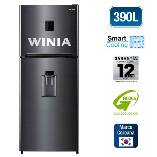 Refrigeradora WINIA 392L No Frost WRT-40GMBD Gris Oscuro