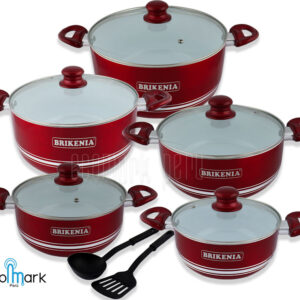Set de Ollas Cerámico BR-232CV X2 Antiadherente Brikenia 10Pc