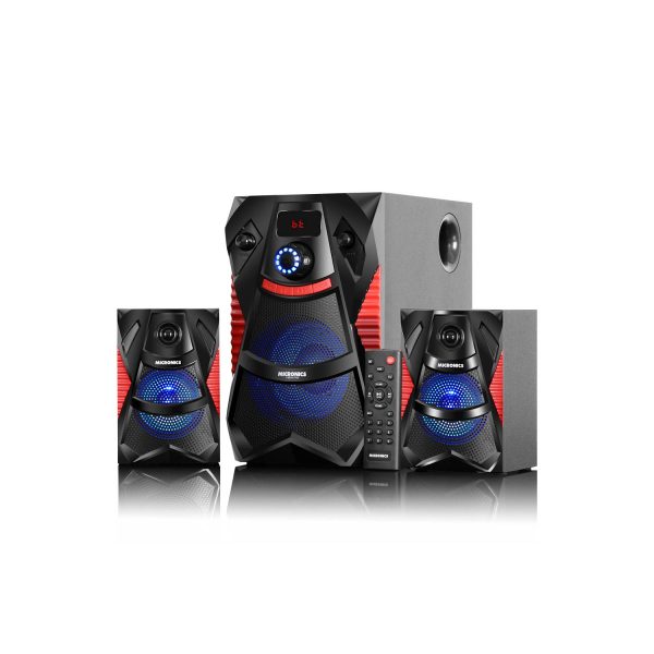 Parlante 2.1 Micronics Vibrato MIC-S7522BT Woofer 5” 70W LED Azul, USB, Radio FM, BT