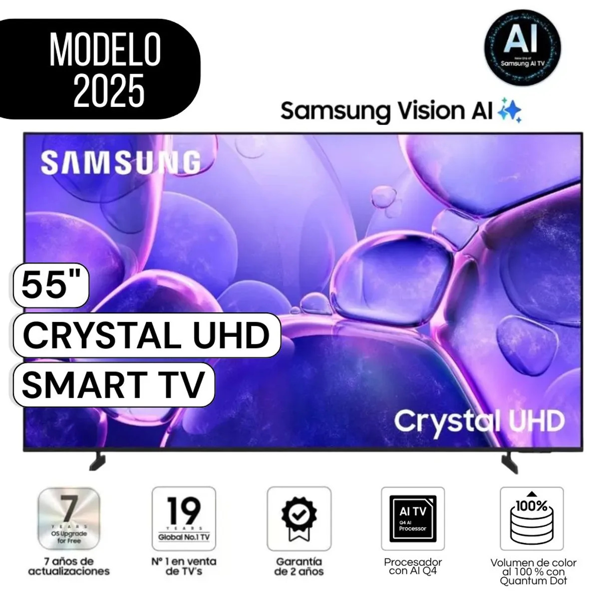 Televisor Samsung 55" Pulg. Crystal UHD 55U8000FG Smart TV